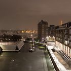 Düsseldorf "altes Hafenbecken " bei Nacht