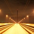 Düsseldorf, Brücke, Oberkassler, Nacht