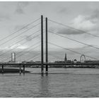 Düsseldorf - Der Rhein zu Tal (b/w)