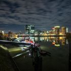 Düsseldorf Hafen am späteren Abend