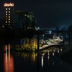 Düsseldorf Hafen am späteren Abend