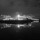 Düsseldorf Hafen am späteren Abend