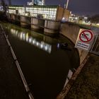 Düsseldorf Hafen am späteren Abend