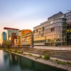 Düsseldorf Hafen im Sonnenuntergang