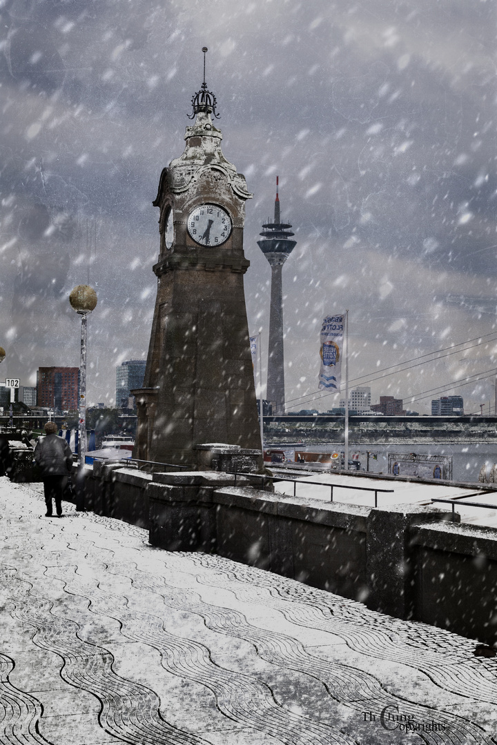 Düsseldorf im Schnee ...