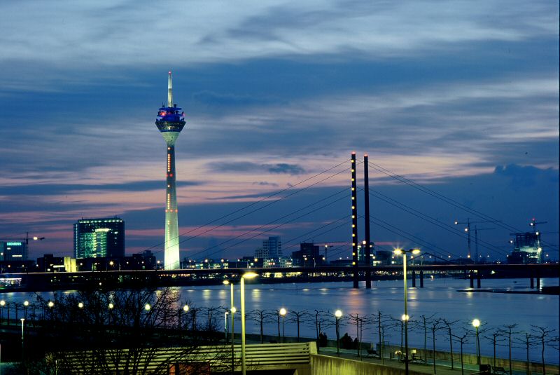 Düsseldorf in the evening