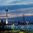 Düsseldorf in the evening