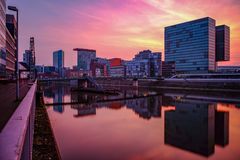 Düsseldorf Medienhafen sunset