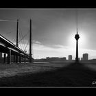 Düsseldorf - Rheinturm im Gegenlicht