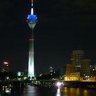 Düsseldorf, Rheinturm und Gehry-Bauten