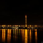 Düsseldorf Rheinuferpromenade by night