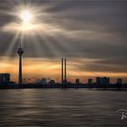 Düsseldorf zur kalten Jahreszeit ..und dem Hochwasser