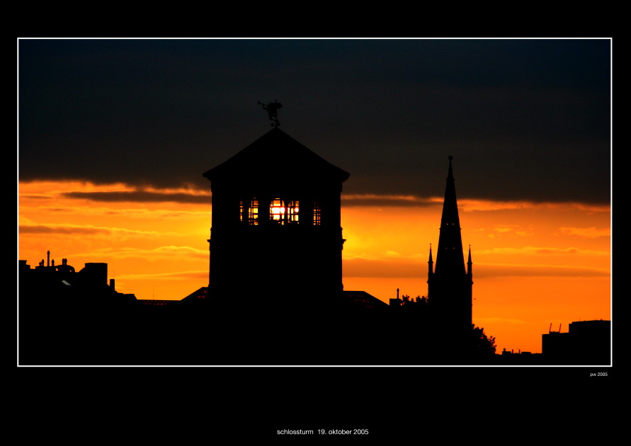 Düsseldorfer Silhouette vor der Morgensonne (gestern)