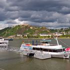 düstere Wolken in Koblenz am Rhein