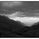 Düsterer Himmel über dem Gschnitztal