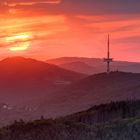 Düsterer Sonnenuntergang an der Porta Westfalica