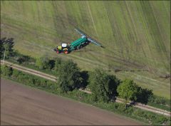 duftende Schleppschläuche (Luftbild, aerial)