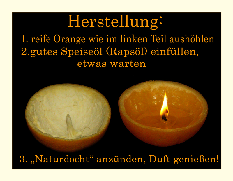 duftente ORANGEN - KERZEN....