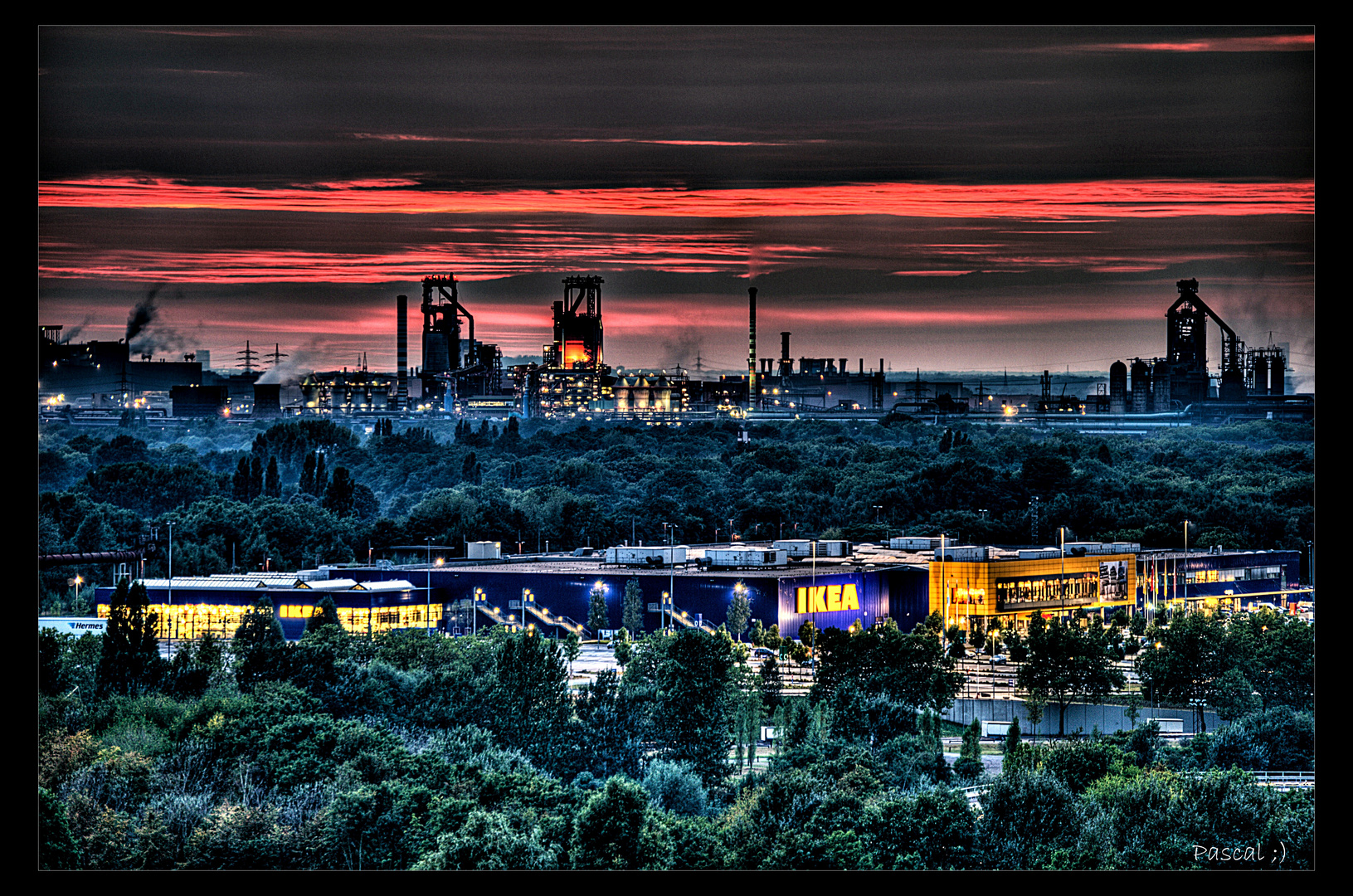 " Duisburg bei Nacht "