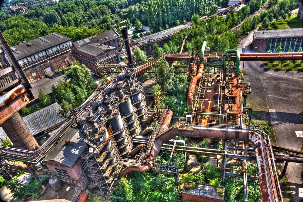 Duisburg Blick vom Hochofen