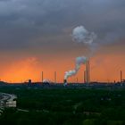 Duisburg - Blick vom Landschaftspark tief nach Westen - 18.06.07 - 21.00 Uhr