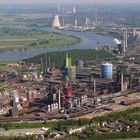 Duisburg-Bruckhausen, Rhein, Thyssen-Krupp Stahlwerk mit neuem Hochofen 8