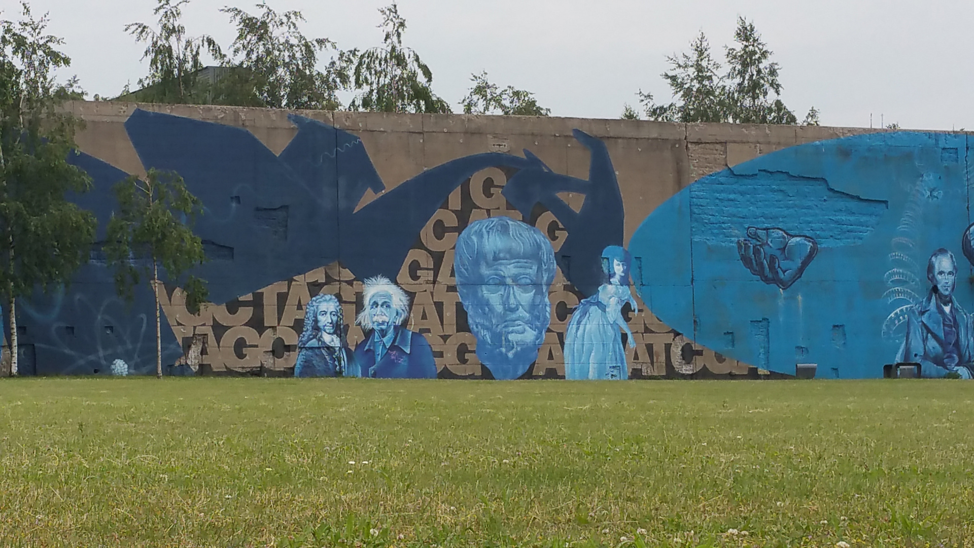 Duisburg, Hochfeld - Park am Rhein, Graffitiwand