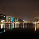 Duisburg Innenhafen bei Nacht