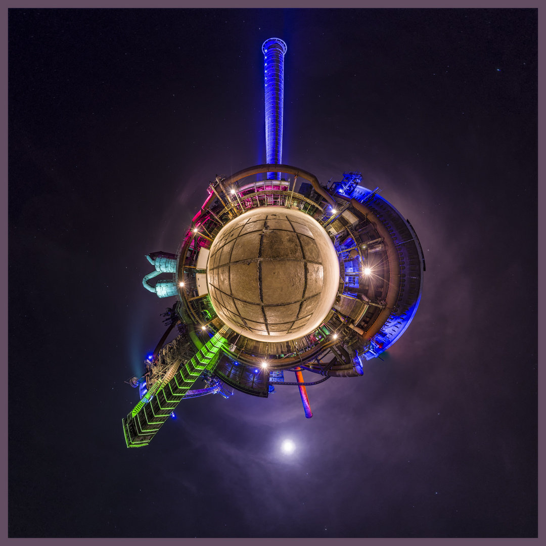 Duisburg Landschaftspark Nord Planet bei Nacht