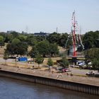 Duisburg - Ruhrort, Mühlenweide mit Flaggenmast