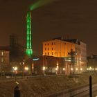 Duisburg Stadtwerketurm beim Nacht
