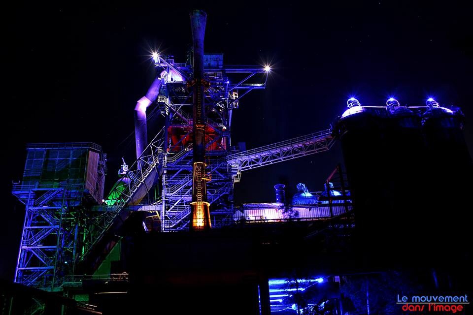 Duisburger Landschaftspark bei Nacht