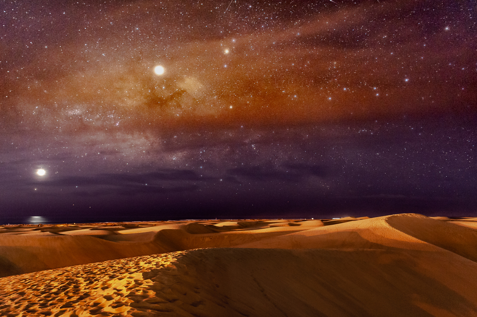 Dunes of Maspalomas by night