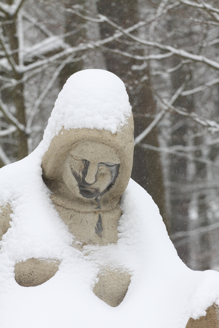 Dunkle Tränen im Schnee