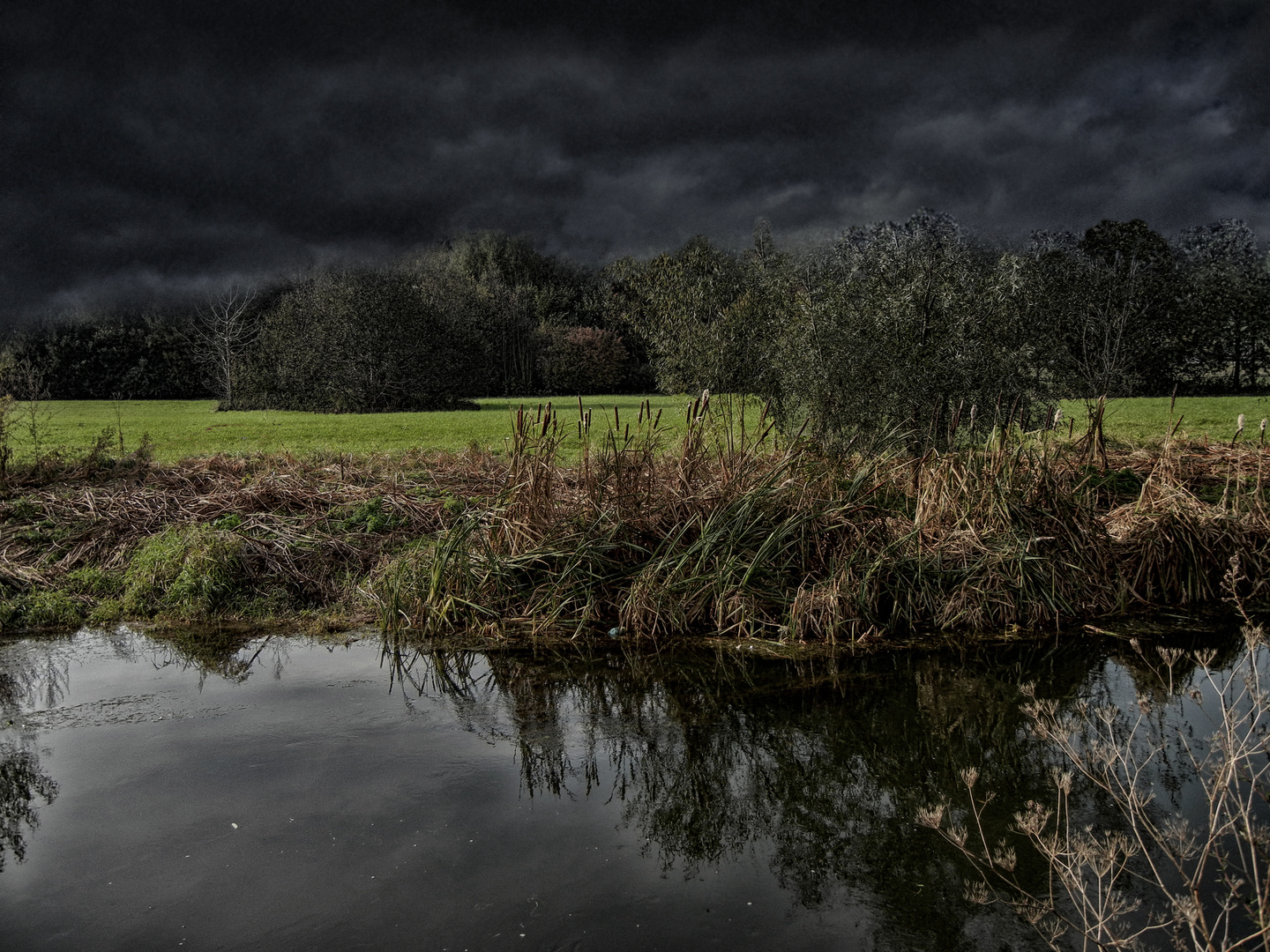 dunkle Wolken aber coole Stimmung