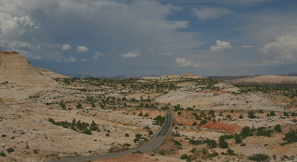 Dunkle Wolken am Hwy 12