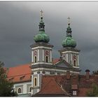 Dunkle Wolken über der Basilika von Waldsassen