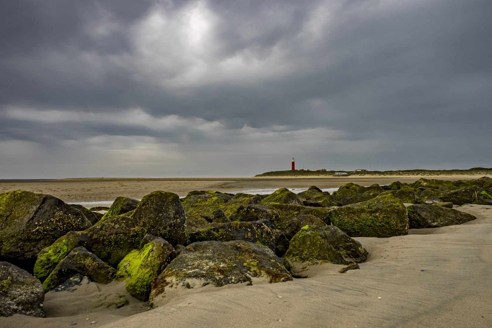 Dunkle Wolken über Texel