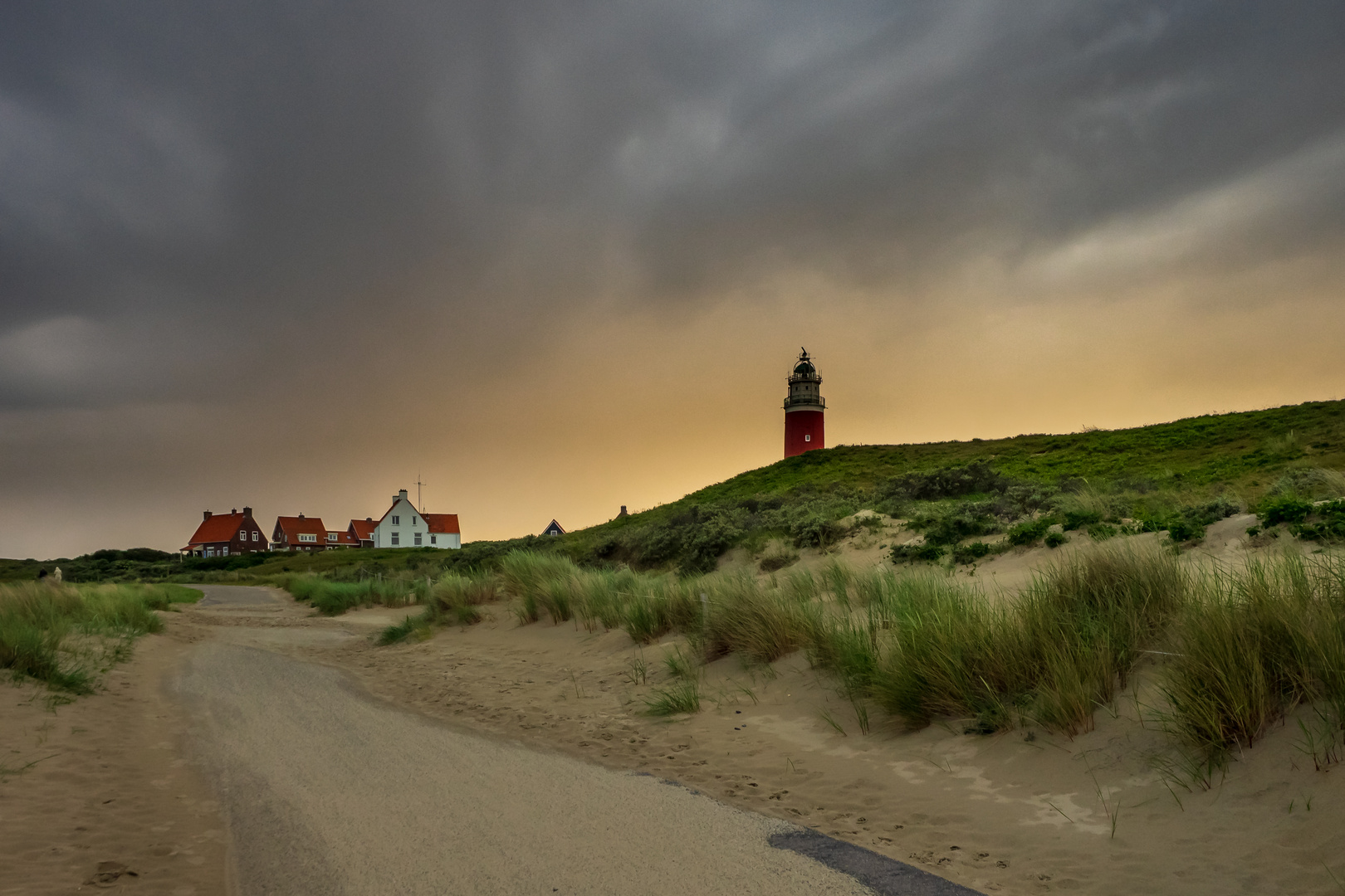 Dunkle Wolken über Texel