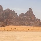 Dunst im heißen Wadi Rum