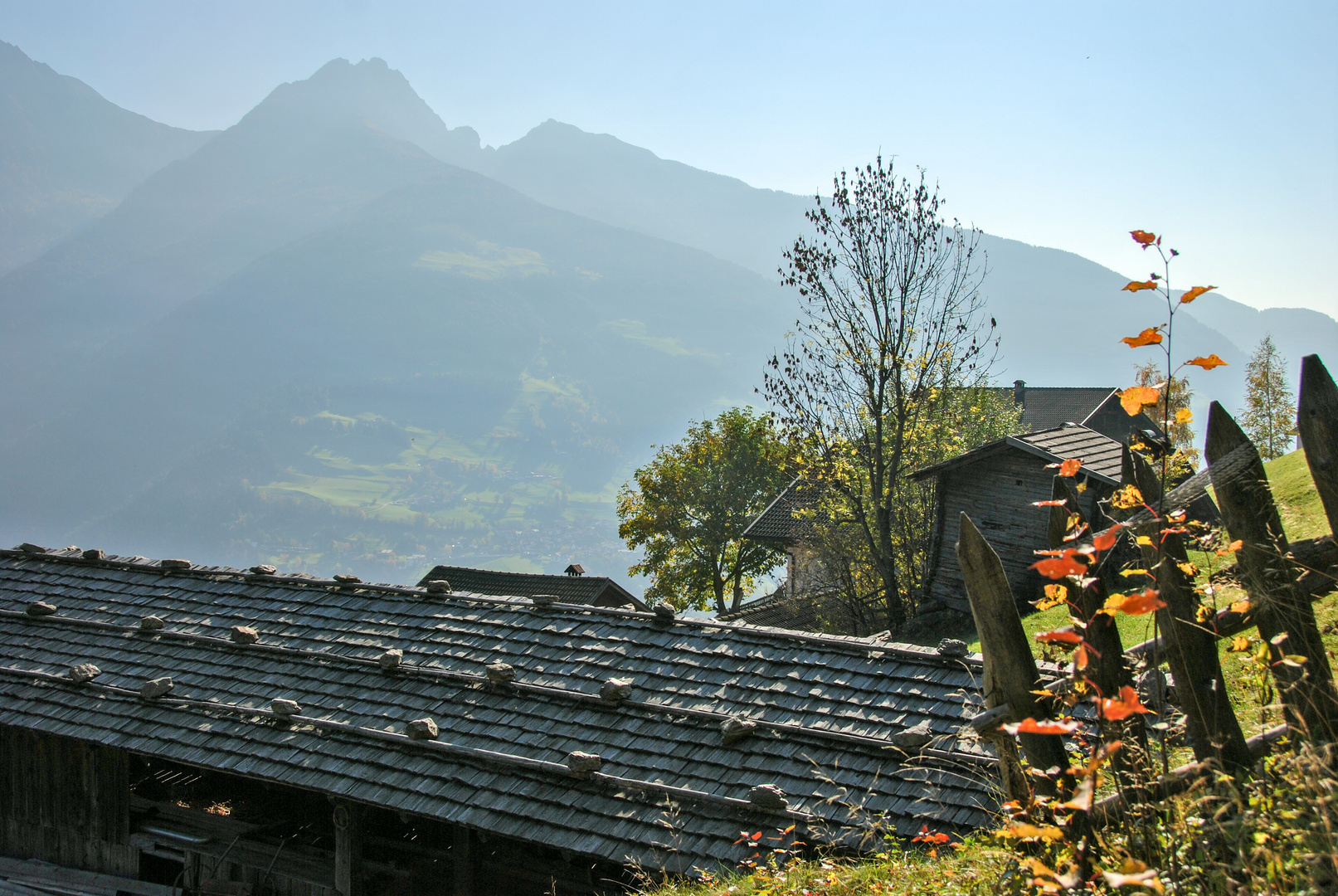 Dunst in den Bergen