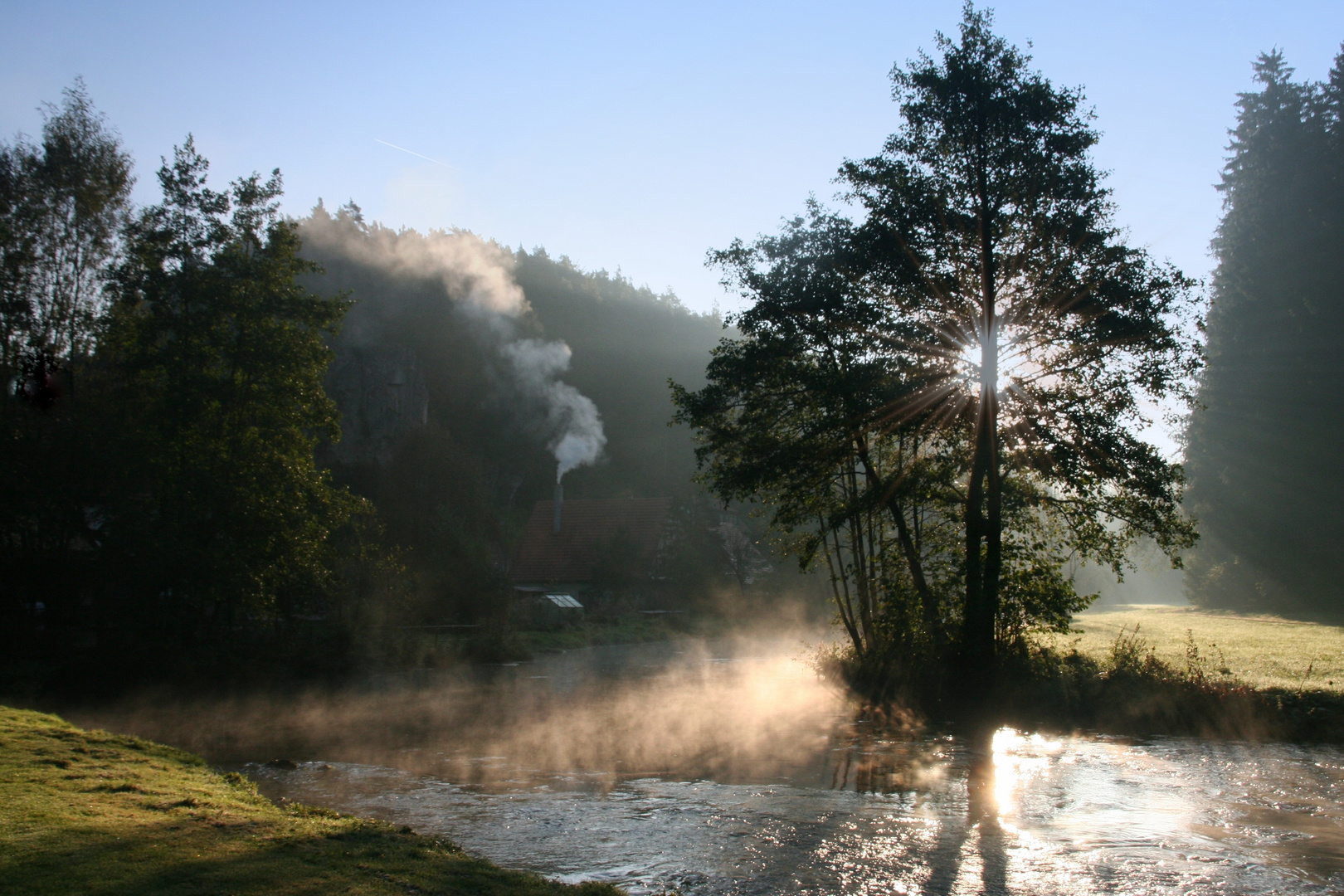 Dunst über der Pegnitz