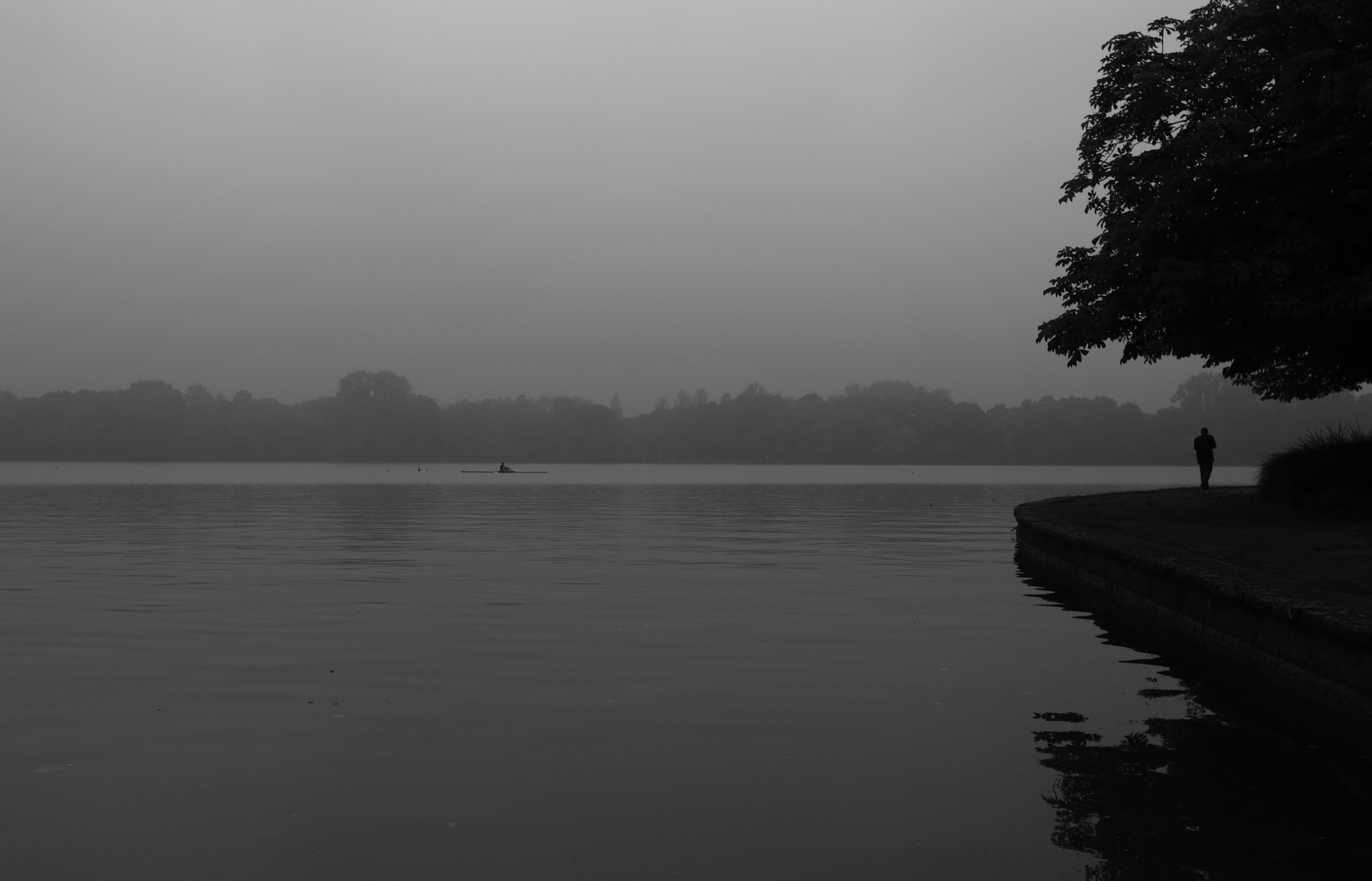 Dunstiger Morgen am Maschsee