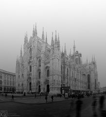 Duomo di Milano - in una mattinata piovigginosa