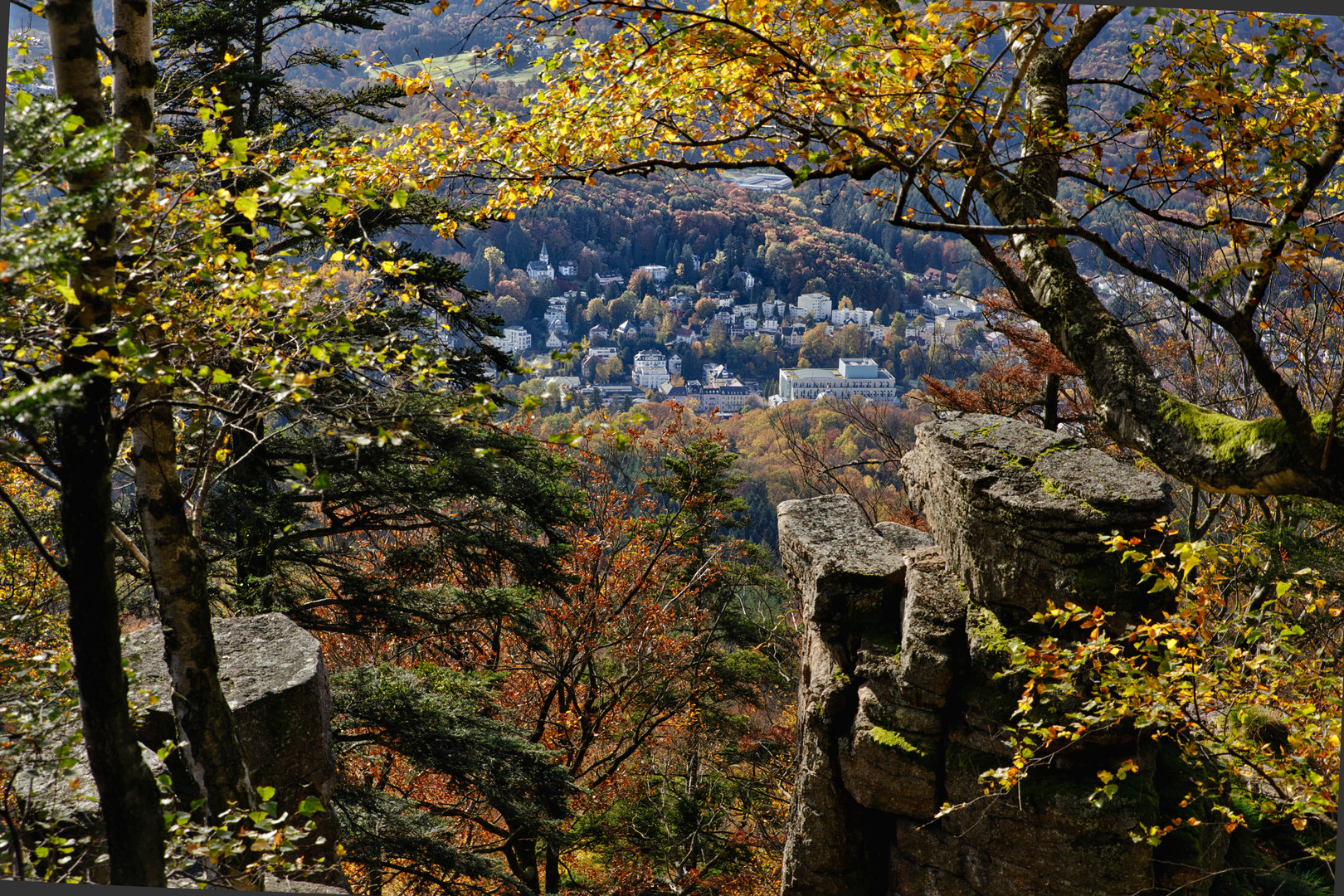 (Durch-)Blick vom Battert auf Baden-Baden