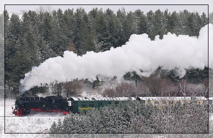 Durch den frischgefallenen Schnee...