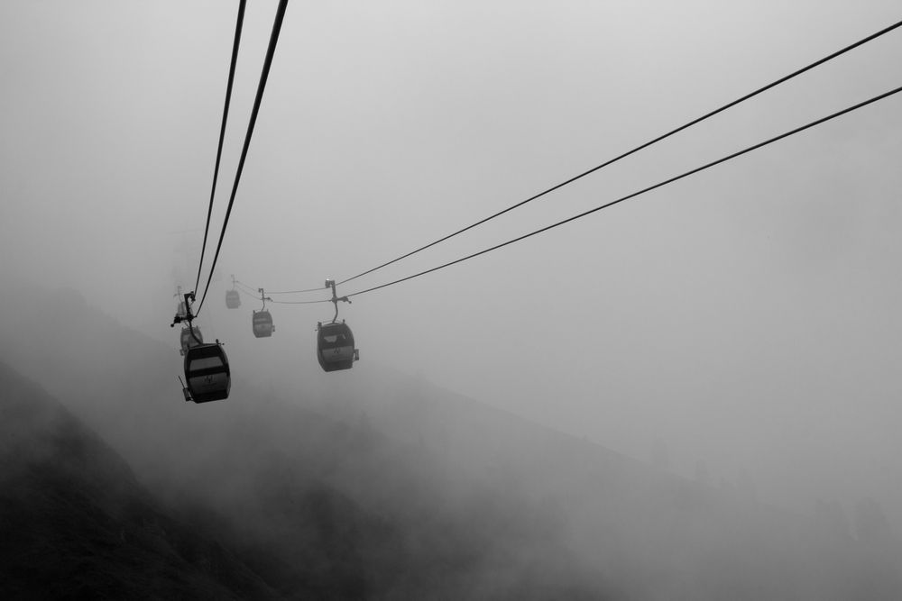 Durch den Nebel hinauf zur Kanzelwand – Kleinwalsertal.