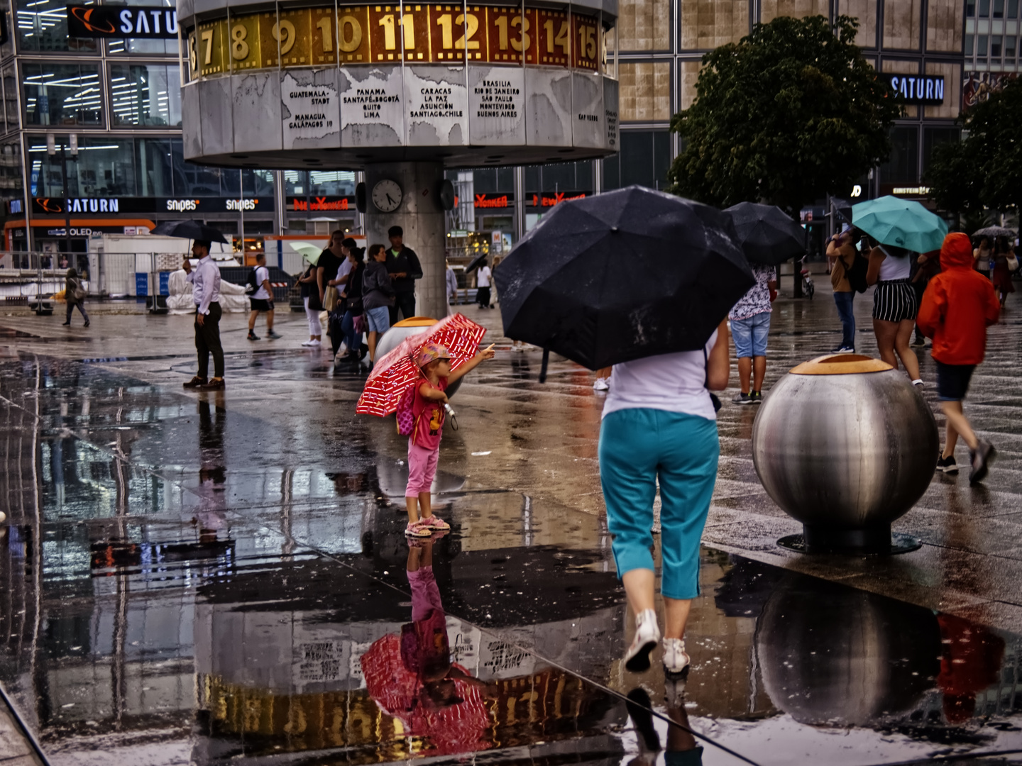 durch den Regen