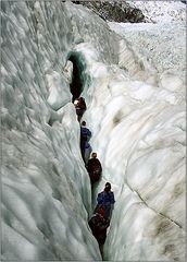 Durch die Gletscherspalte...