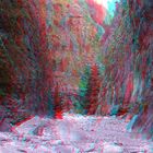 Durch die Samariaschlucht - Kreta in Stereo ( Anaglyphe Rot-Cyan)